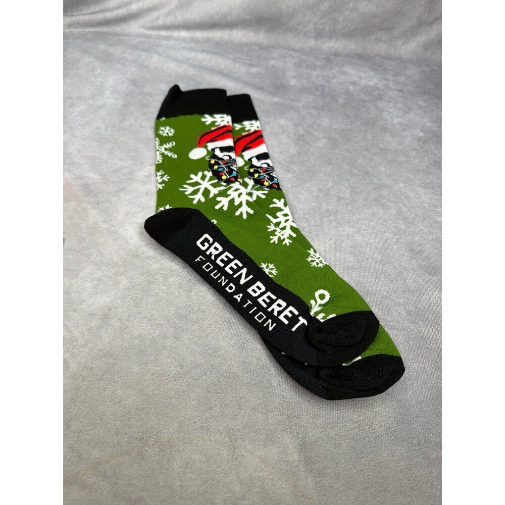 Green Beret Foundation novelty Holiday socks